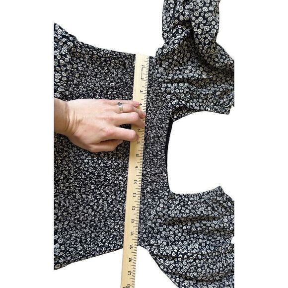 Madewell Black and White Floral Mini Dress - Picture 8 of 14